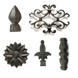 Wholesale Forged Wrought Iron Ornaments Corrosion Resistance , Fence Cast Iron Items from china suppliers