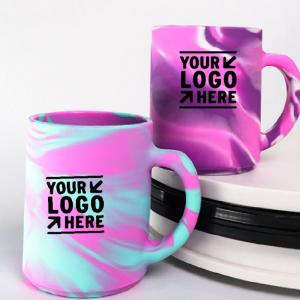 13 OZ Silicone Pint Cup Logo Imprinted Colorful Beer Mug With Handle Travel Tumbler Shatter ProofBest Promotional Gifts