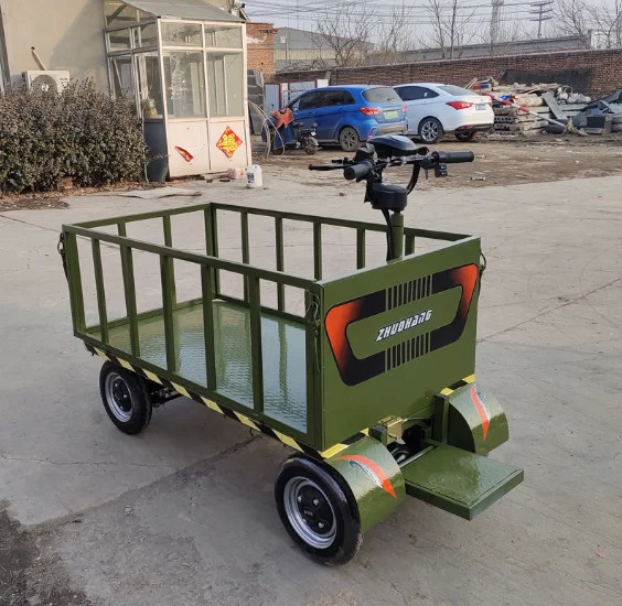 Logistic Warehouse Electric Flatbed Trolley Flat Bed Loading 800kg