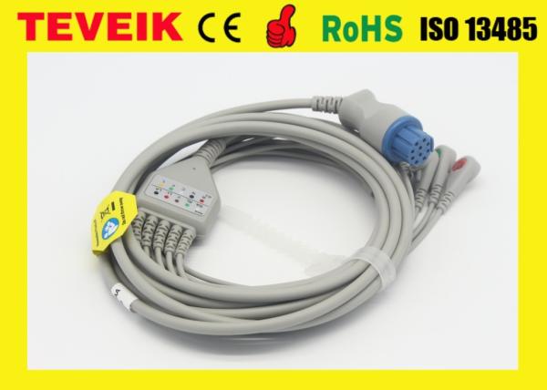 Factory Price Medical Datex Cardiocap 5 leads Round 10pin ECG Cable For Patient