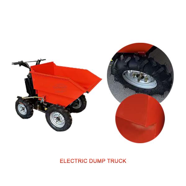 4 Speed 48V 20ah electric mini dump truck Load Capacity Of 300 Kg