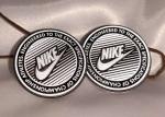 Embossed Round Nike Logo TPU 3M Reflective Labels For Sweatpants