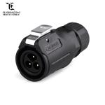LP16 series Black Plastic Shell 3Pin Electric Plug and Socket Waterproof