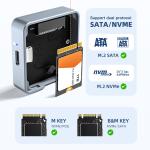 External SSD 2230 M.2 NVME/NGFF Dual-Protocol Type-C3.2 Portable Hard Drive