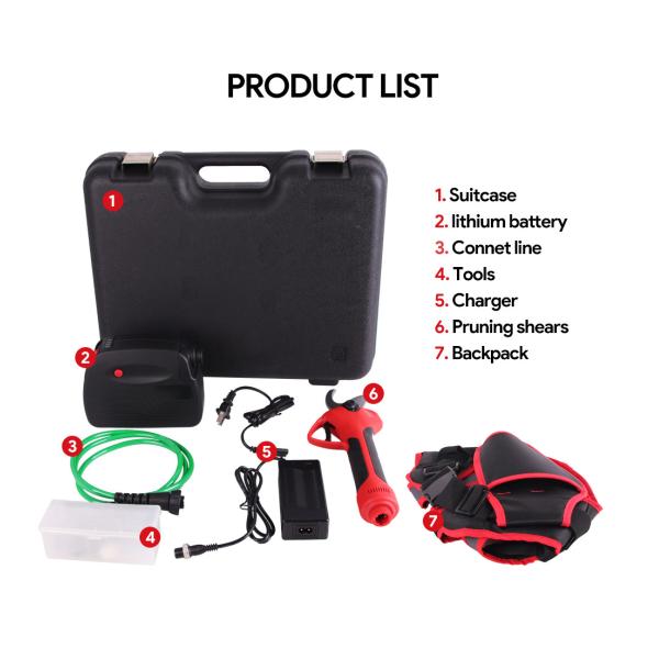 35mm 43.2V Cordless Electric Pruner, Battery Pruning Shears, Portable Wireless Secateurs