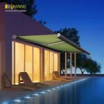 Factory hot sell outdoor retractable awning heavy duty cassette awning electric