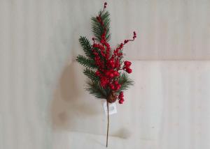 Wholesale Nontoxic 58cm Artificial Christmas Pine Picks With Red Berry from china suppliers