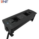Aluminum EU power multimedia hidden desk mounted desktop socket box
