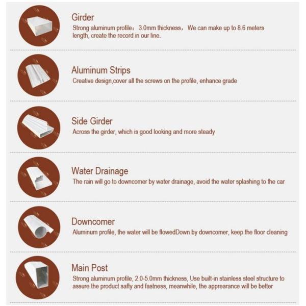 building porch window door gazebo patio hauling aluminium aluminum alloy metal polycarbonate pc awning canopy canopies