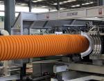 PE PP Plastic Double Wall Corrugated Pipe Manufacturing Line For Drain Pipe