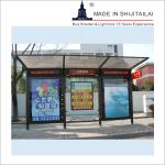 Outdoor Metal Paint 2500mm 8H Bus Stop Shelter