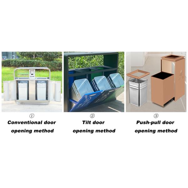 Green Double Barrel Trash Bin Large Outdoor Stainless Steel Recycle Garbage Bins