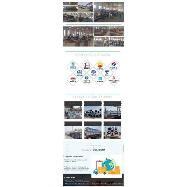 Hot-Dip Galvanized Steel Lattice Tower Poles for Low-Voltage Distribution Equipment 10m and 20m within Yinghao