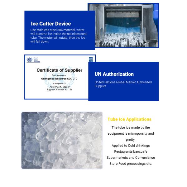 CBFI 5 10 15 20 25 30 Tons Tube Ice Making Machine Automatic Industrial Ice Maker