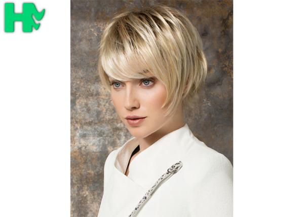 Fashion Synthetic Short Natural Straight No Lace Wig For Women Cap