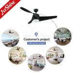 Home Office Fan Diameter 52 Inch with LED Lights and Decorative 3 Wooden Color