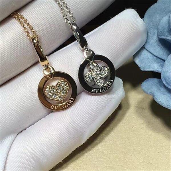 classic diamonds gold necklace 18kt gold with white gold or yellow gold or pink