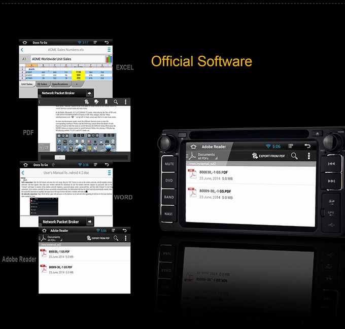 Ouchuangbo Android 4.2 Auto DVD GPS Player for Toyota Echo /Hiace /4runner Navi Multimedia System OCB-8819B