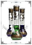 PHOENIX STAR 6 Arms Perc Glass Bongs With Copper Art On Glass