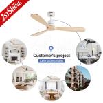 6 Speeds Choice Wood Ceiling Fan With Remote Control 3 Wooden Blade DC Motor