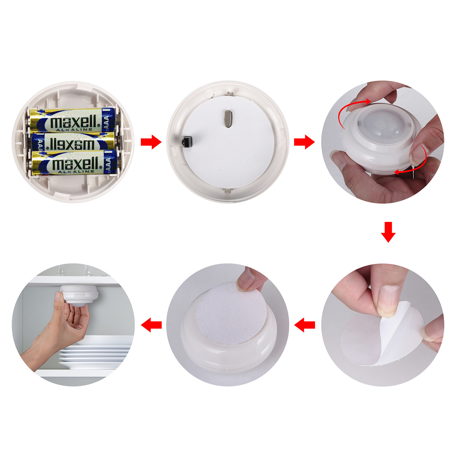 Wireless LED Puck Lights, Kitchen Under Cabinet Lighting with Remote Control
