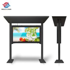 Wholesale 65&quot; Sunshade Outdoor LCD Kiosk With Media Player Speaker Network from china suppliers