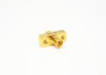 Gold Plated Male SMP RF Coaxial Connector 40GHz Frequency 2 Holes Flange Mount