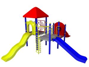 Wholesale outdoor playground galvanized steel Children's slide combination-ET-E04A from china suppliers