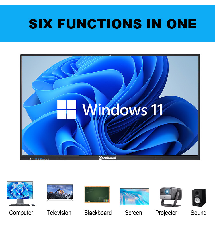 Education Equipment Large Screen Muti-size Inch Smart White Board Interactive