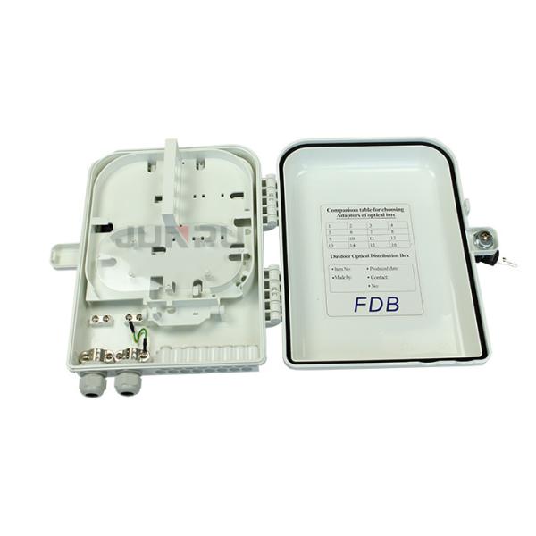 Ftth Outdoor Distribution Box, Fibre Optic Distribution Box white PC+ABS material