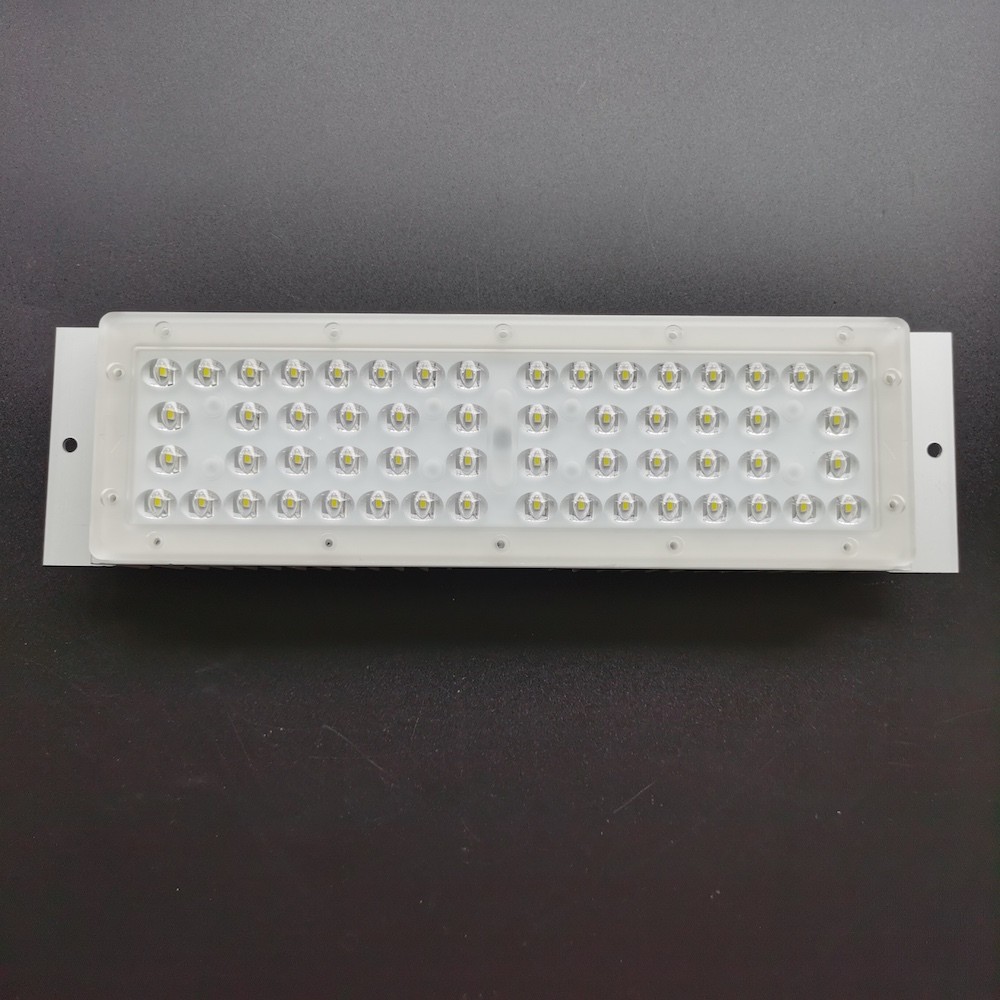 50W SMD 3030 Modul Led Lens , 56 In 1 Led Street Light Lens Optical Grade PC Lens