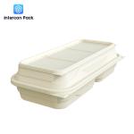 ISO9001 Disposable Paper Food Packaging With Bagasse Straw Bamboo Material