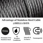 BS Standard 1/8" 3.2mm T316 Stainless Steel Cable with 7x7 Strand Core Cutter
