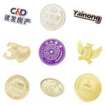 Personalised Metal Enamel Pin Badges 3D Button Gold Name Badges