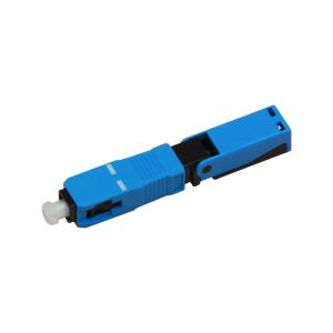Wholesale Green / Blue Fiber Optic Quick Connector SC APC UPC OFNR Flame Retardant from china suppliers