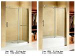 Tempered Glass Shower Door Enclosures With Top Roller One Side Sliding Door