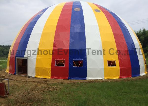 Hot Dip Galvanized Steel Structure Large Dome Tent Mixed Color For Party Events