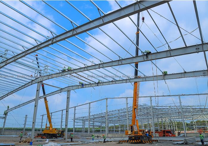 Prefab Steel Structure Building Workshop Warehouse Windproof