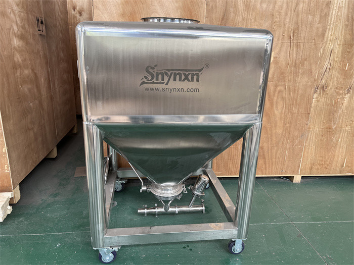 480L IBC Bin Single Column Lifting Powder Mixer Blender For Pharmaceutical Food Industrial