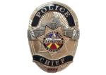 3D Metal Die Stamping Police Badge, Brooch Souvenir Badges with TwoTones Plating