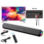 2500mAh 3.7V Battery Capacity TV Sound Bar with Subwoofer and RGB Wireless