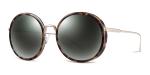 Women Scratch Resistant Sunglasses , Grey Blue Plastic Sunglasses Metal Temples