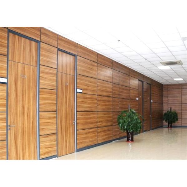 Office Acoustic Wooden Partition With Sliding Door Multifunction