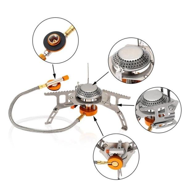 Used for Outdoor Camping 3000W Stainless Steel Portable Gas Stove Foldable Burner
