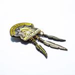 3D Antique Bronze Custom Metal Pin Zinc Alloy Dangle Pins With Butterfly