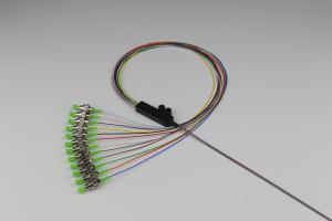 Wholesale UPC / APC Polish Optical Fiber Pigtail SC LC ST FC 12 Core Ribbon Fan Out Tight Buffered from china suppliers