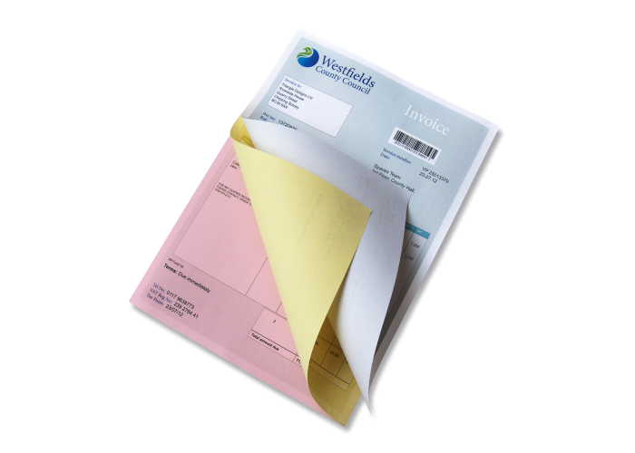 blue black copy image Self Contained Carbonless Paper 48 to 100 gsm in white or colors