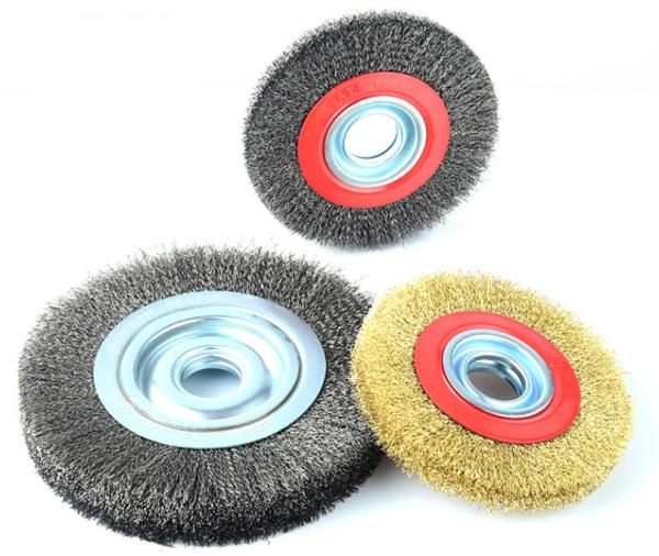 Polished Threads 0.15mm SS304 Wire Wheel Cleaning Brush Crimped wire wheel brush