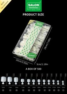 Wholesale Artificial Acrylic False Nail Full Cover Natural Color Fake Toenail Foot Toe Nail Tips from china suppliers