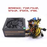 ATX 1600W 110V-240V 12V server psu Power Supply for 6 GPU Rig 90 Plus Gold 140mm